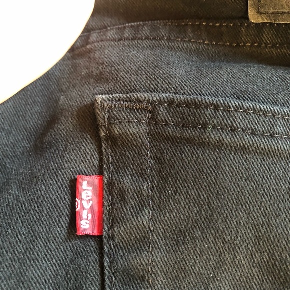 Mens Levi’s black denim red tag jeans some stretch 5 pocket 34 x 32 - Picture 4 of 6